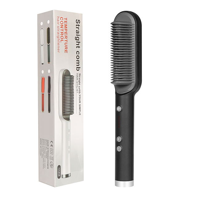 Hair Straightener & Curly Styling Brush - Blossom Health & Beauty