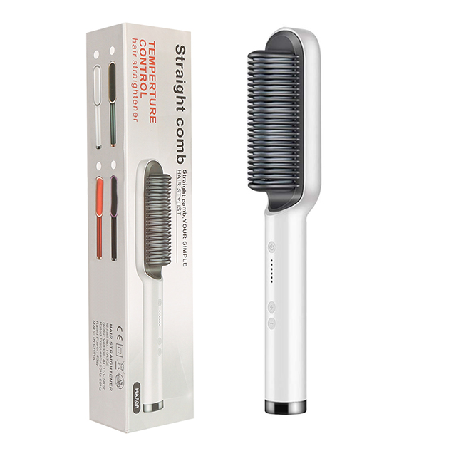 Hair Straightener & Curly Styling Brush - Blossom Health & Beauty
