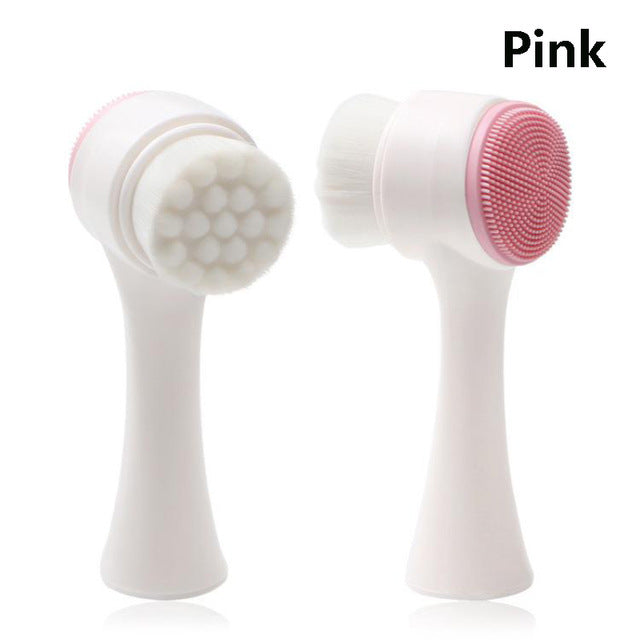 Double-Sided Silicone Facial Brush – Deep Pore Cleanser & Massage Tool for Glowing Skin – Exfoliating & Firming