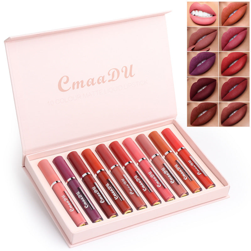 Waterproof Matte Lipstick – Non-Stick, Kiss-Proof & Long-Lasting – 12HR Wear