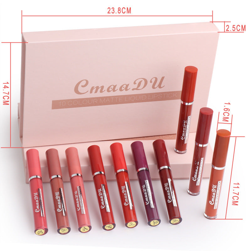 Waterproof Matte Lipstick – Non-Stick, Kiss-Proof & Long-Lasting – 12HR Wear