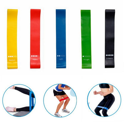 Premium Yoga Resistance Bands Set – 5-Level Strength & Flexibility Trainer (0.35mm-1.1mm)