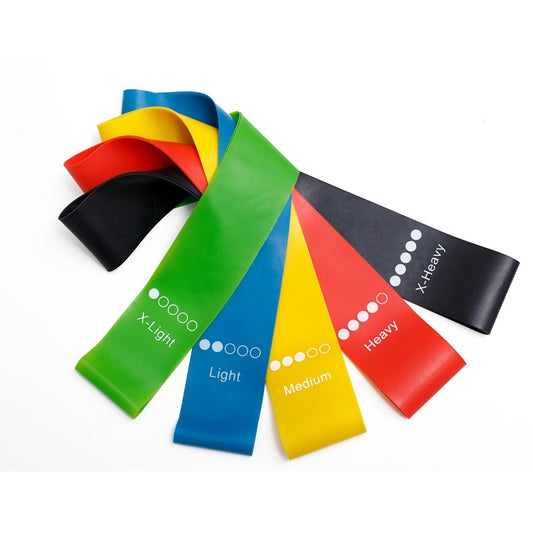 Premium Yoga Resistance Bands Set – 5-Level Strength & Flexibility Trainer (0.35mm-1.1mm)