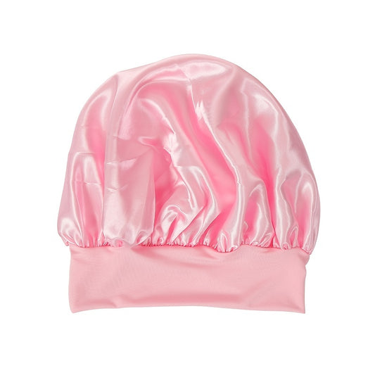 Wide Band Satin Sleep Cap – Silky Satin Bonnet for Frizz-Free Hair, Soft & Breathable Night Hair Wrap
